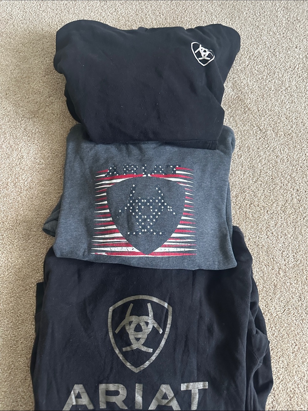 Ariat Kids Black and Gray Logo Tee Set